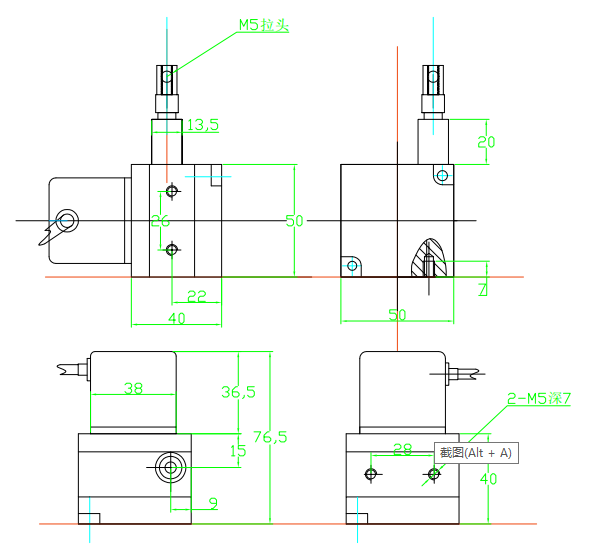 1米脈沖輸出拉線位移傳感器-濟南星峰自動化設備有限公司(圖2)